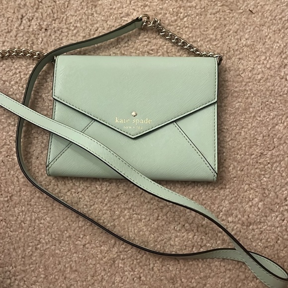 Kate Spade New York Saffiano crossbody in Mint Green - Picture 2 of 4